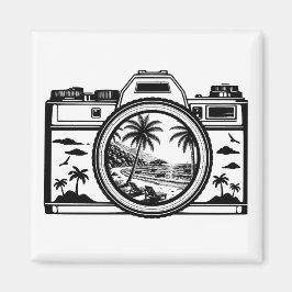 Travel Beach Photography Camera Magneet