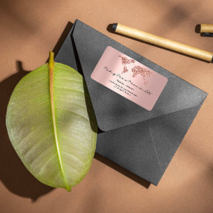 Travel Blogger Agency Earth Wereldbol Roos Glitter Etiket