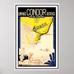Travel Brasil Brazilië ~  Poster