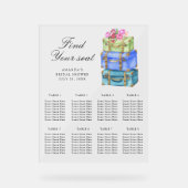 Travel Bridal shower Wedding seating chart Acryl Bord (Voorkant)