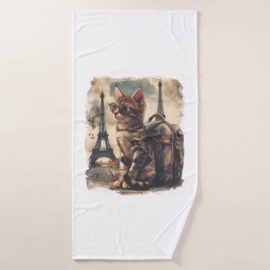Travel Buddy Cat (Serviette de bain)