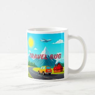 Travel Bug / Ik hou van reizen ! Koffiemok