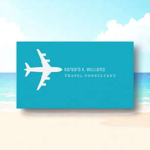 Travel Consultant eenvoudig en elegant Azure Visitekaartje