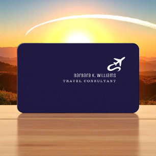 Travel Consultant Minimalist Blue Visitekaartje