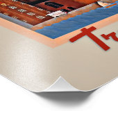 Travel Copenhagen, poster vintage, (Coin)