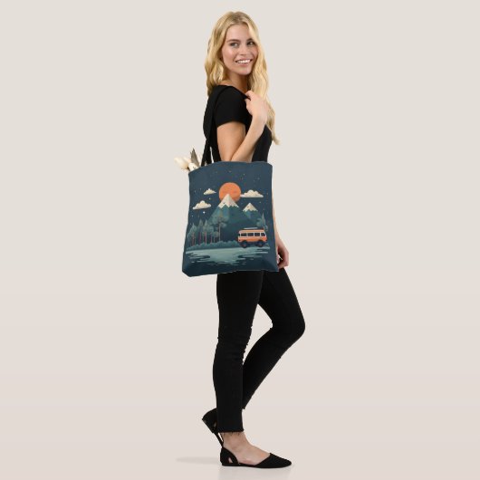 Travel Design Canvas tas (Op model)
