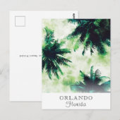 *~* Travel Exotic AP25 Personalize - Palm Leaf. Briefkaart (Voorkant / Achterkant)