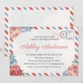 Travel Floral Briefkaart Bridal Shower (Voorkant / Achterkant)