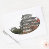 Travel Himeji Castle Ovale Sticker (Envelop)