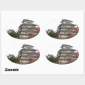 Travel Himeji Castle Ovale Sticker (Vel)