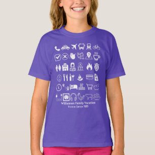 Travel Icons Visual Language Translation Vacation T-shirt
