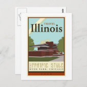Travel Illinois Briefkaart (Voorkant / Achterkant)