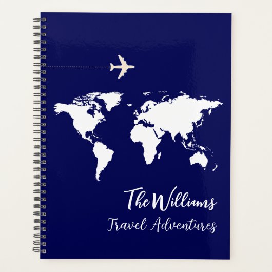 Travel International Navy Blue Planner (Devant)