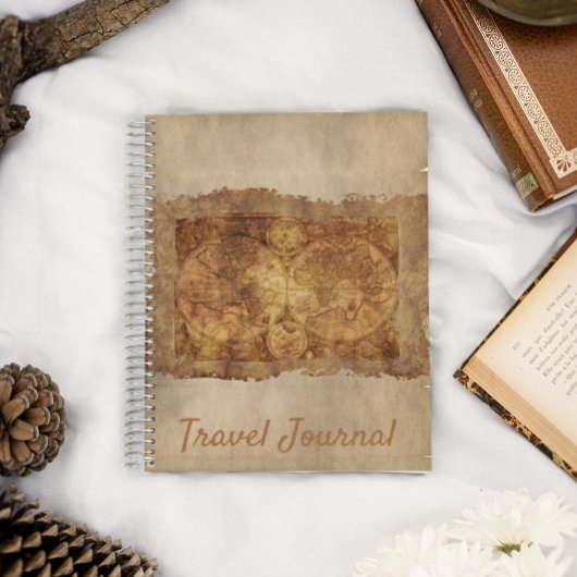 Travel Journal oud kaartenpapier Notitieboek