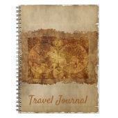 Travel Journal oud kaartenpapier Notitieboek (Voorkant)
