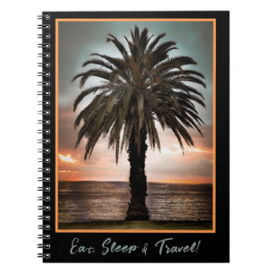 Travel Journal Palm Tree en Sunset Notitieboek