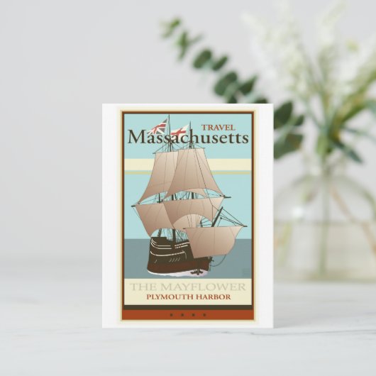 Travel Massachusetts Briefkaart (Staand voorkant)