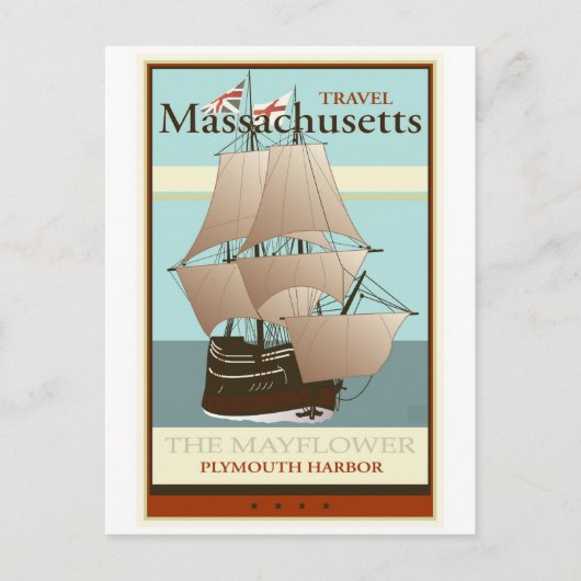 Travel Massachusetts Briefkaart (Voorkant)