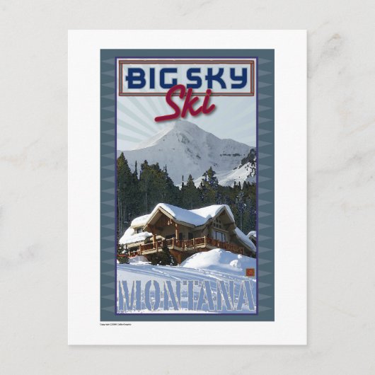 TRAVEL-Montana-Big Sky- Briefkaart (Voorkant)