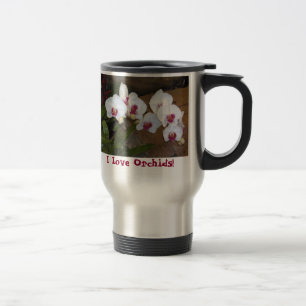 Travel Mug - Ik hou van orchideeën! Reisbeker