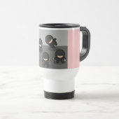 Travel Mug Kinder / Tiener - Ninja Roze Reisbeker (Voorkant rechts)