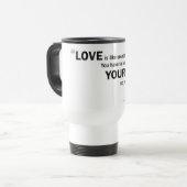 Travel Mug - 'Liefde is als brondeeg..' Reisbeker (Voorkant links)