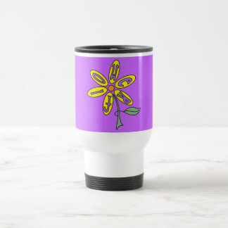 Travel Mug - Mellow Yellow Flower Power Reisbeker