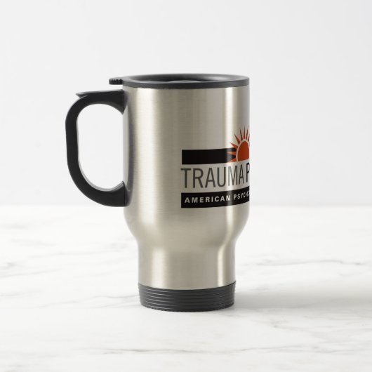 Travel Mug met Trauma Logo Reisbeker (Links)