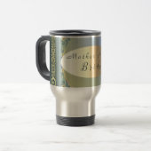 Travel Mug van de Buwende Partij "Moeder van de Br Reisbeker (Voorkant links)