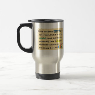 Travel mug with a pro-life message. reisbeker