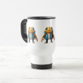 Travel mug with custom name and frog image (Devant gauche)