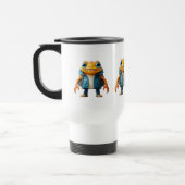 Travel mug with custom name and frog image (Gauche)