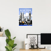 Travel New York Amerika  Poster (Thuiskantoor)