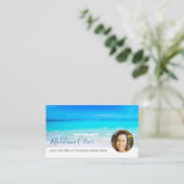 Travel Ocean Blue Photo Carte de visite profession (Debout devant)