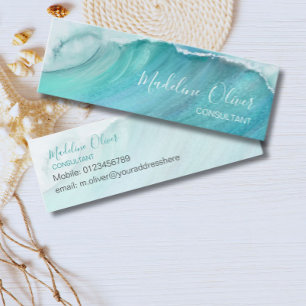 Travel Ocean Waves Beach Zee Blue Modern Mini Visitekaartje