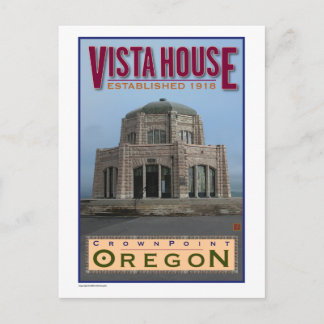 TRAVEL-Oregon-Vista House- Briefkaart