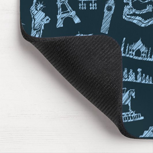 Travel Pattern in Blues Pattern Muismat (Hoek)