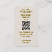 Travel Planner Adventure Wereldkaart Tour Sand Visitekaartje (Achterkant)