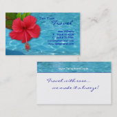 Travel Pool Red Hibiscus Visitekaartje (Voorkant / Achterkant)