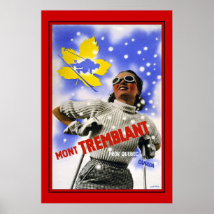 Travel Poster  Canada Mont Tremblant Skiing