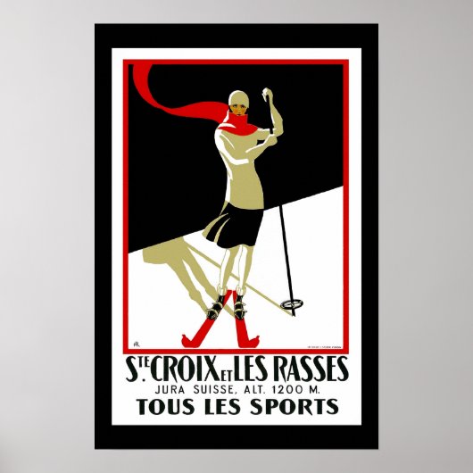 Travel Poster Saint Croix Skiing (Voorkant)