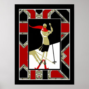 Travel Poster Saint Croix Skiing 3