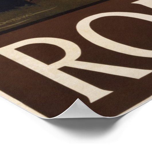 Travel Poster service train Paris Rome Italie (Coin)