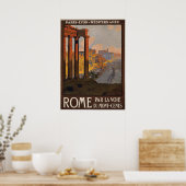 Travel Poster service train Paris Rome Italie (Cuisine)