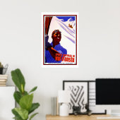 Travel Poster  Val d Aosta Italy Skiing (Thuiskantoor)