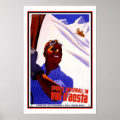 Travel Poster  Val d Aosta Italy Skiing (Voorkant)