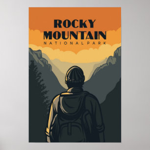 Travel Posters van het nationale park Rocky Mounta