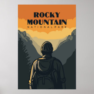 Travel Posters van het nationale park Rocky Mounta
