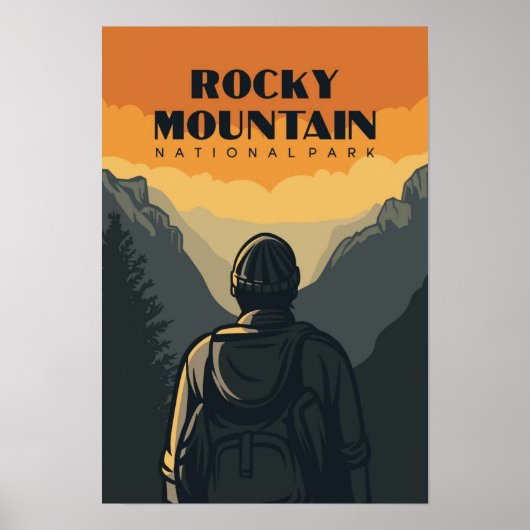 Travel Posters van het nationale park Rocky Mounta (Voorkant)