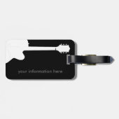 Travel Rock Guitar Music Personalized Bagagelabel (Achterkant horizontaal)